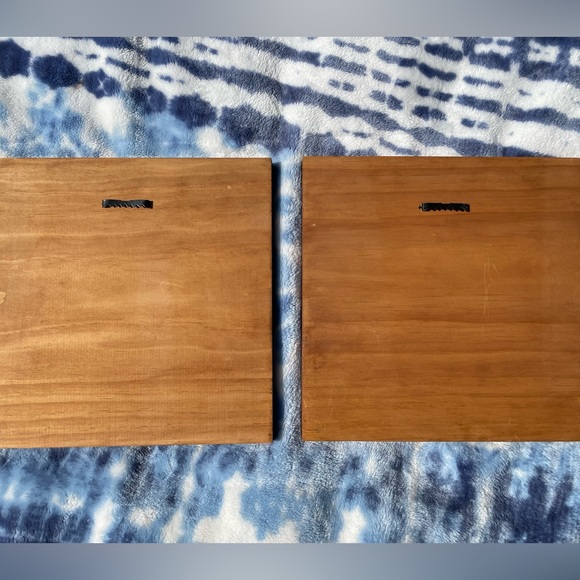 Set Of 2 Anime Style Pyrography Art Wood Hanging Wall Plaques ONE OF A KIND - Picture 9 of 11